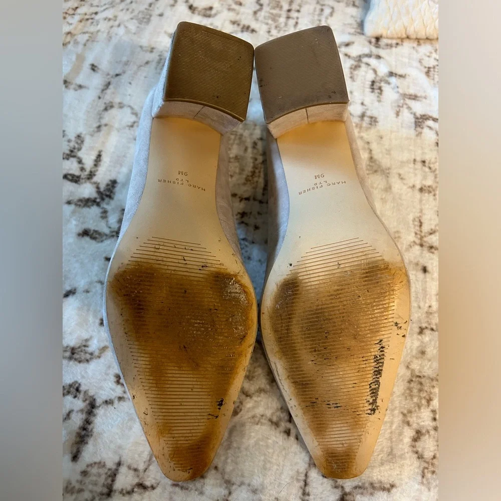 Marc Fisher LTD Beige Block Heel Pumps - Picture 5 of 5